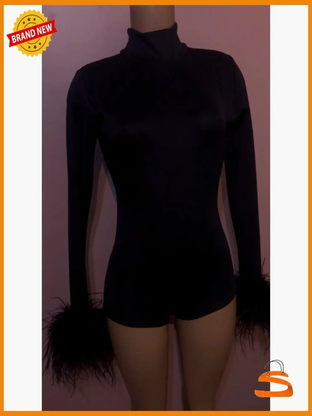 Long Sleeve Backless Bodycon Short Jumpsuit Party Romper